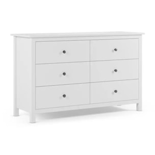 Cómoda Bay 6 cajones Blanco