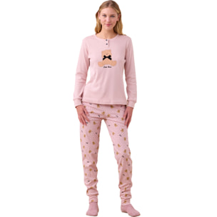 Pigiama donna invernale in caldo cotone articolo orso. Noidinotte