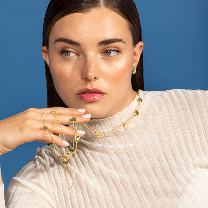 Collar de Perla Blanca acabado en oro amarillo de 18K