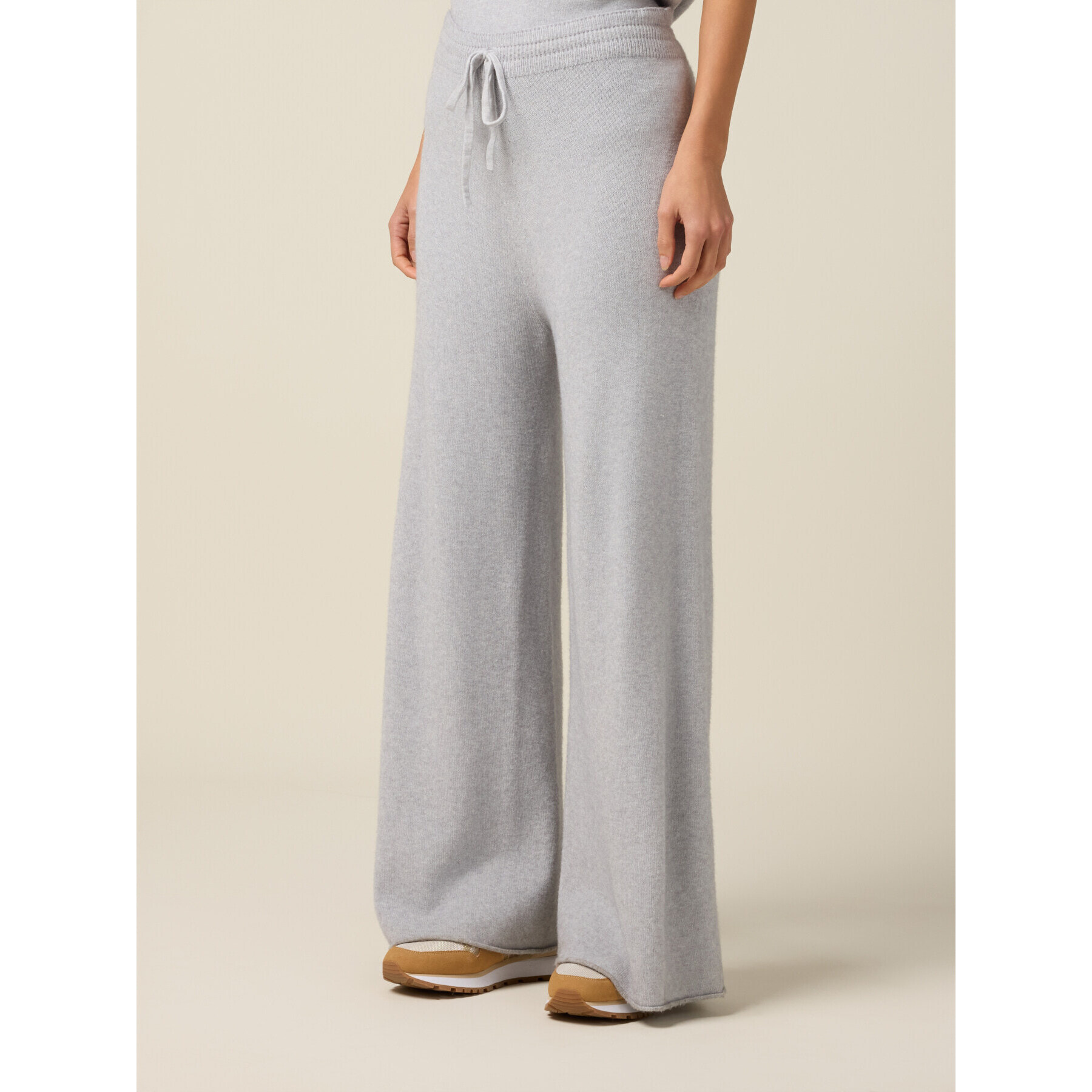 Oltre - Pantalones palazzo de punto - Gris