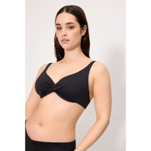 Top bikini contenitivo Nero
