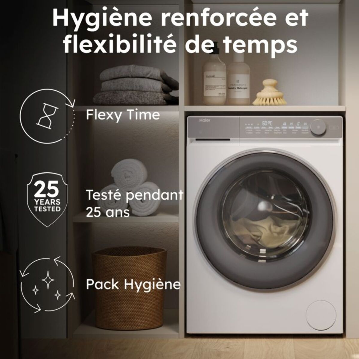 Lave linge hublot HAIER HW100-B14367GUFR