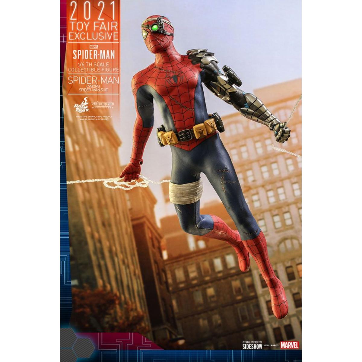 Spider-man Videogame Masterpiece Action Figura 1/6 Cyborg Spider-man Suit 2021 Toy Fair Esclusiva Hot Toys