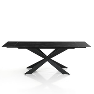 Tomasucci Table extensible MELVIN EVO 160 BLACK MARBLE - NOIR