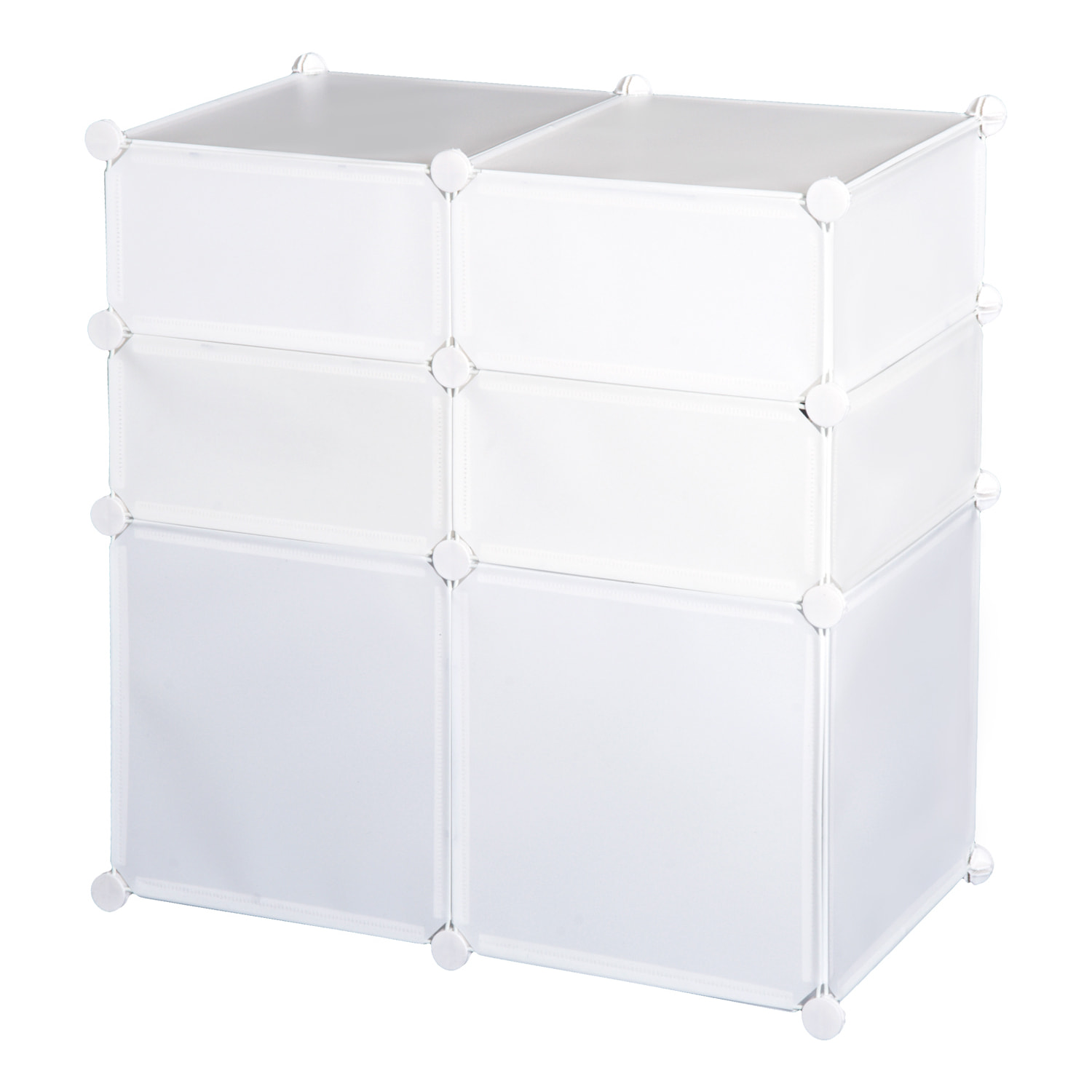 Armoire étagère à chaussures 3 niveaux 6 compartiments plastique + autocollants décoratifs 75L x 37l x 73H cm blanc