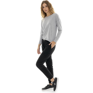 Pantalone da donna in velluto con patch Leone 1947 Glam Winter