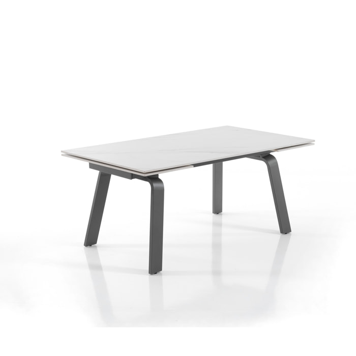 Tomasucci table extensible 
CONSIDÉRER LE MARBRE BLANC