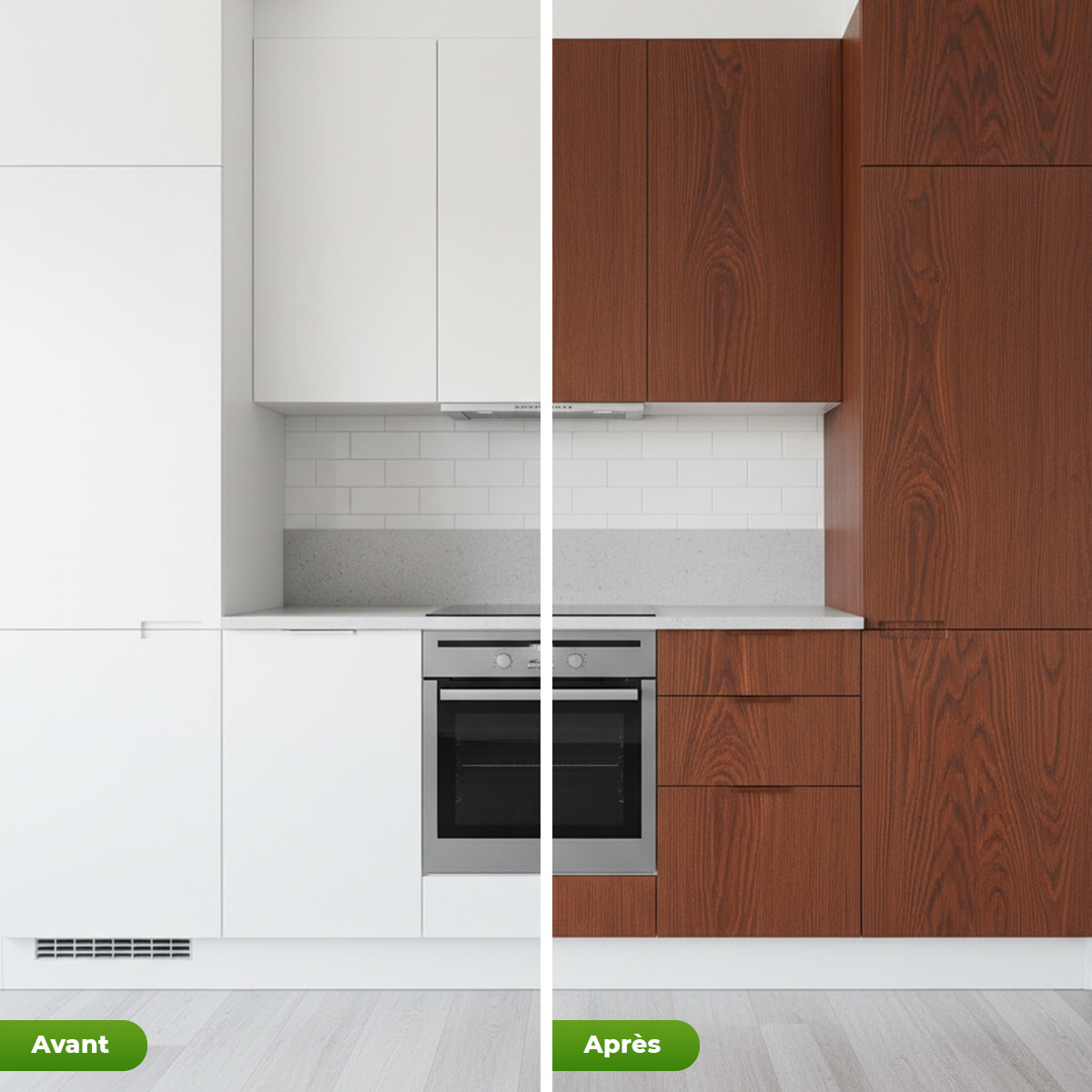 Rouleau adhésif bois noyer foncé au mètre - Autocollants Revêtement Adhésif Cuisine Meubles Salle de bain