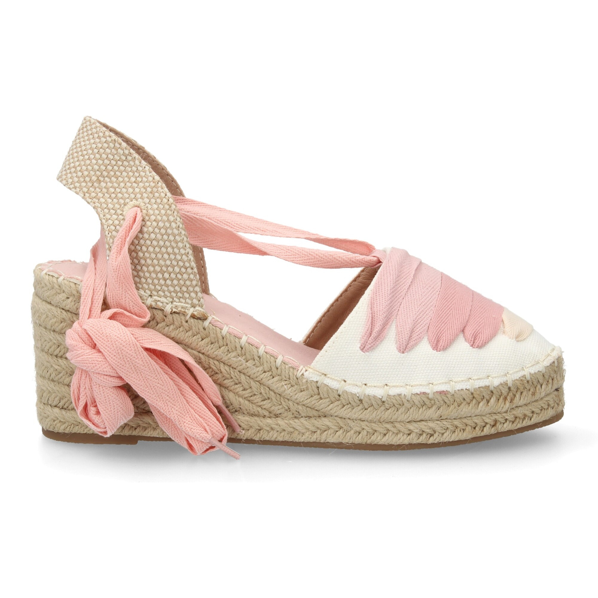 Alpargata valenciana cuña lazada para mujer