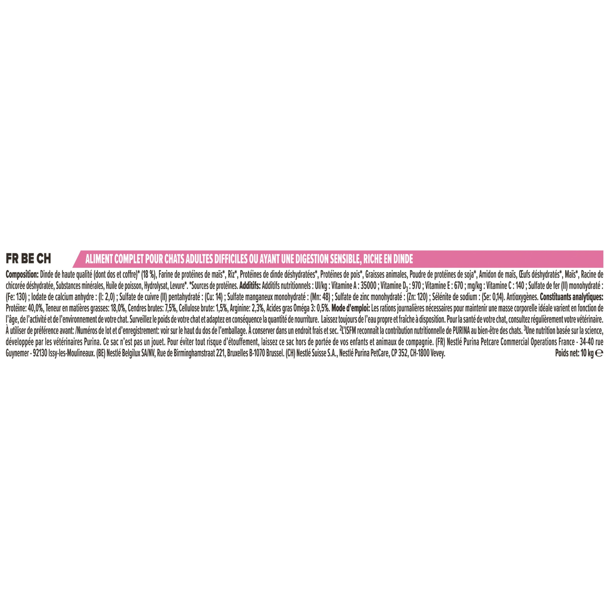 PURINA PRO PLAN Adult 1+ DELICATE DIGESTION Riche en Dinde