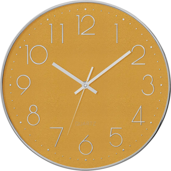 Horloge 3D "Laure" silver D30cm