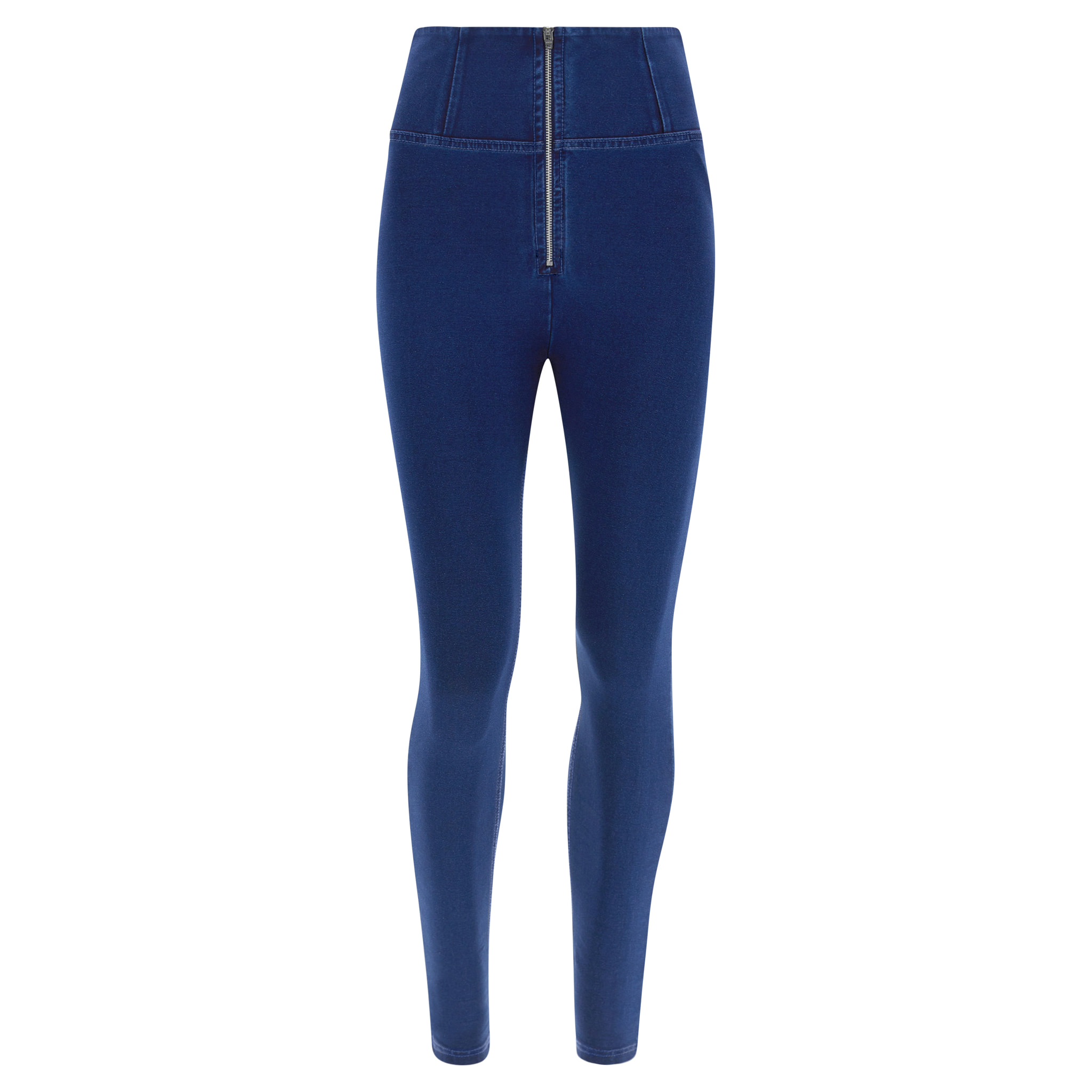 Jeggings push up WR.UP® vita super alta con zip in tono