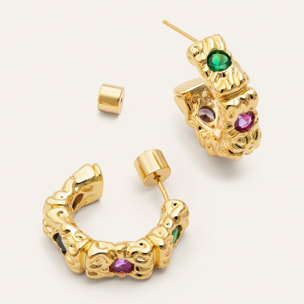 Pendientes Aro Sand Colors Baño Oro