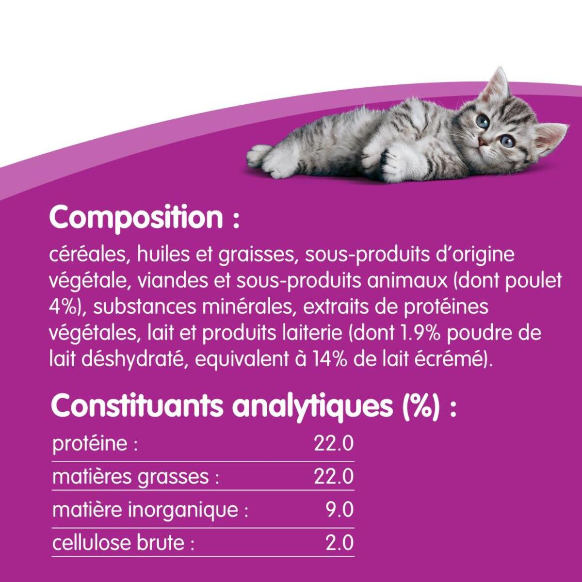 WHISKAS Junior Friandises au lait pour chaton (16x55g)