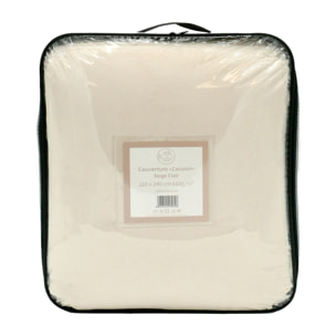 Couverture imitation "Lapin" - Cocoon Beige Clair - 220x240cm - 610g/m²