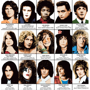 Affiche - Legendary Rockstars Singers - Olivier Bourdereau