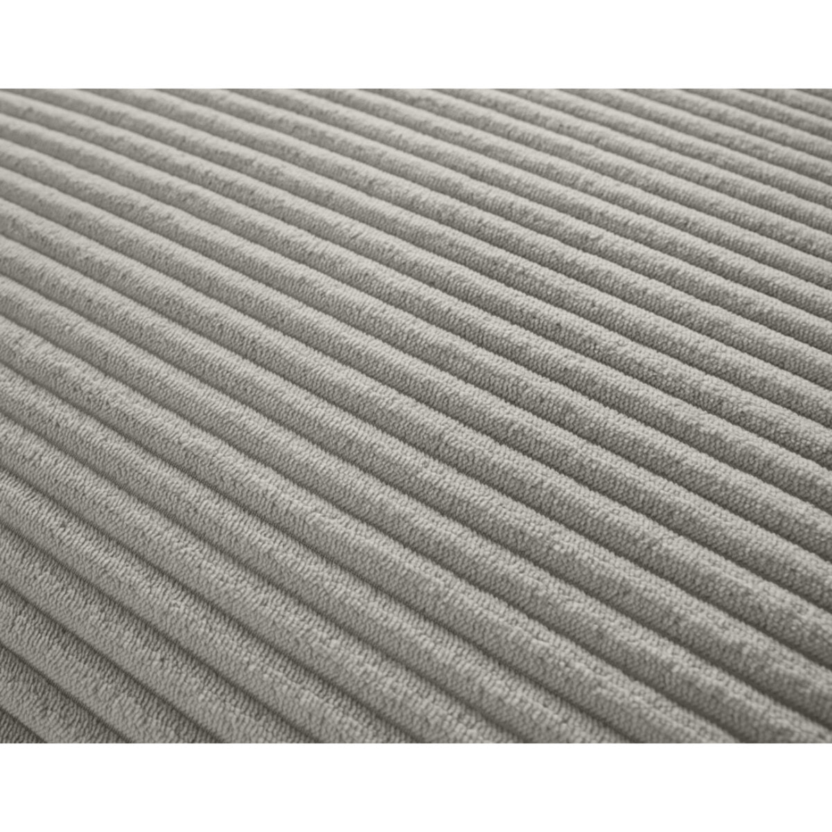 Garance - module d'assise d'angle réversible - en velours côtelé - Gris clair