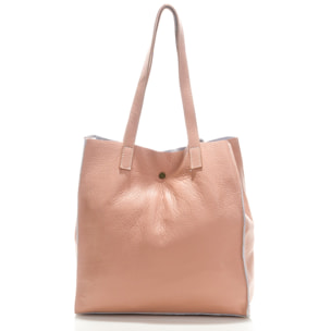 Borse Donna colore Rosa-in pelle Made in Italy 34x28x12cm