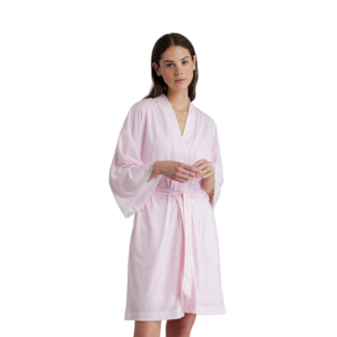 Vestaglia donna in cotone con manica 3/4 e cintura in vita articolo cherry bloom Noidinotte