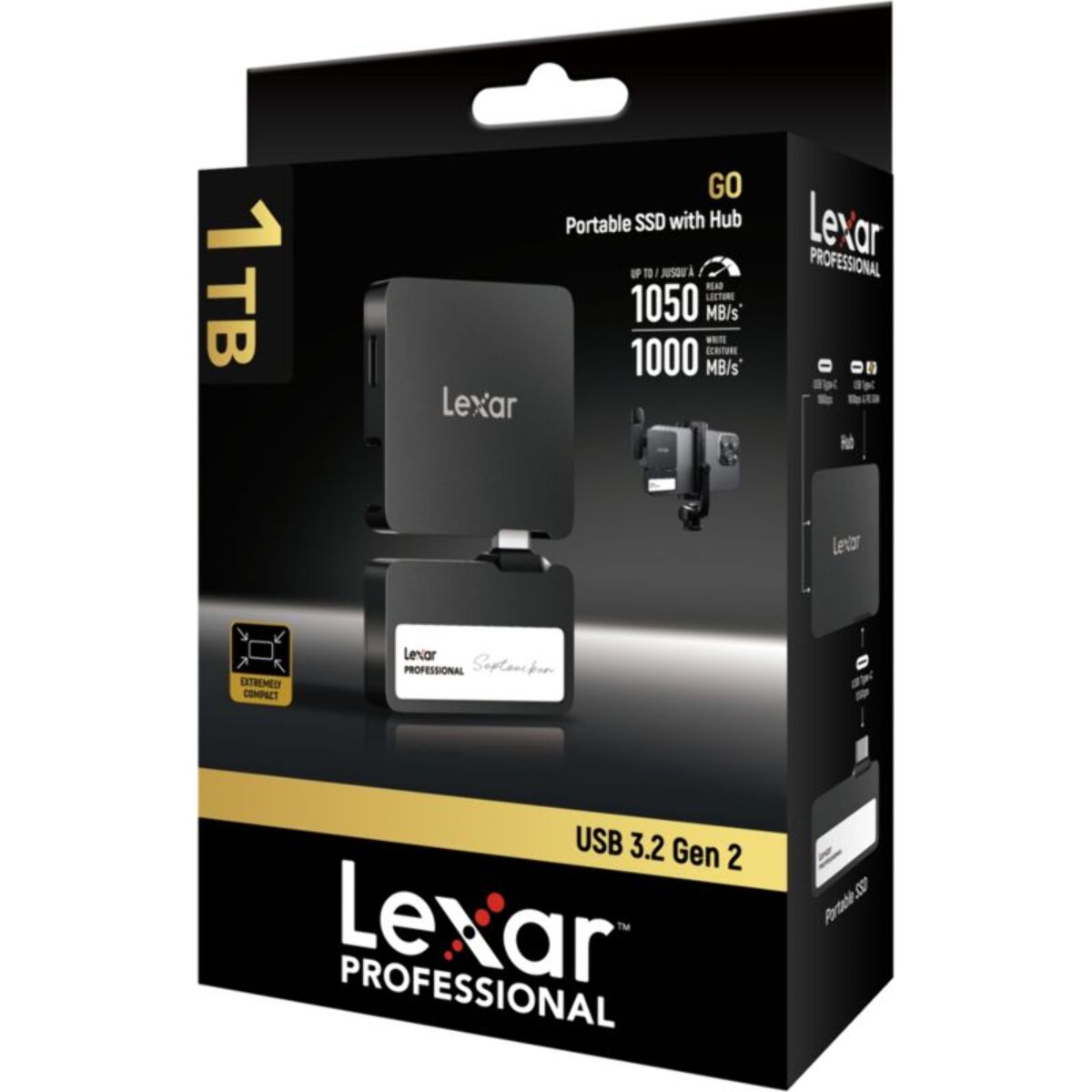 Disque dur SSD externe LEXAR GO 1To + HUB