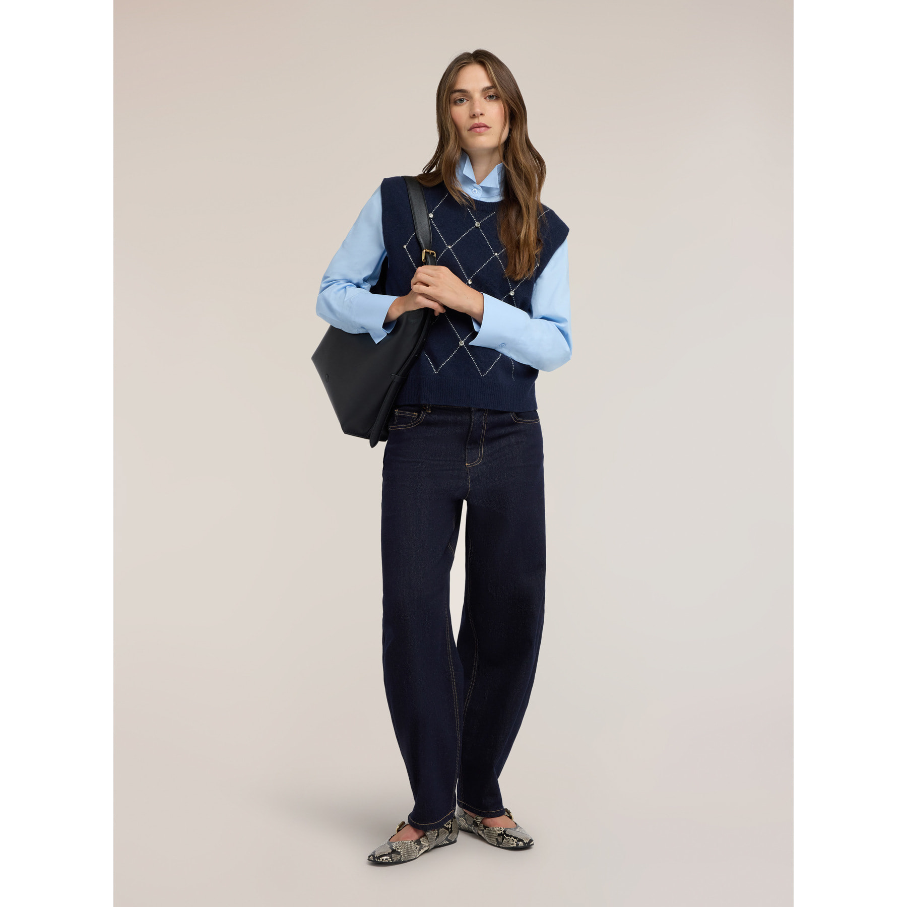 Motivi - Jeans barrel fit lavaggio rinse - Blu
