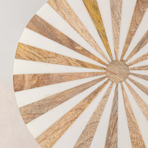 Table d'appoint Domero Cirque blanche et dorée Kare Design