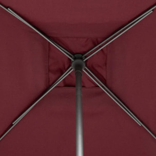 Parasol droit carré Soya Bordeaux