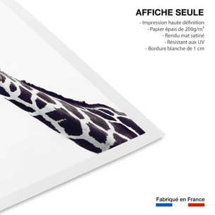 Affiche enfant girafe noire  Affiche seule