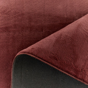 NUBE - Tapis doux et moelleux à poils courts marron - NUB6000MAR