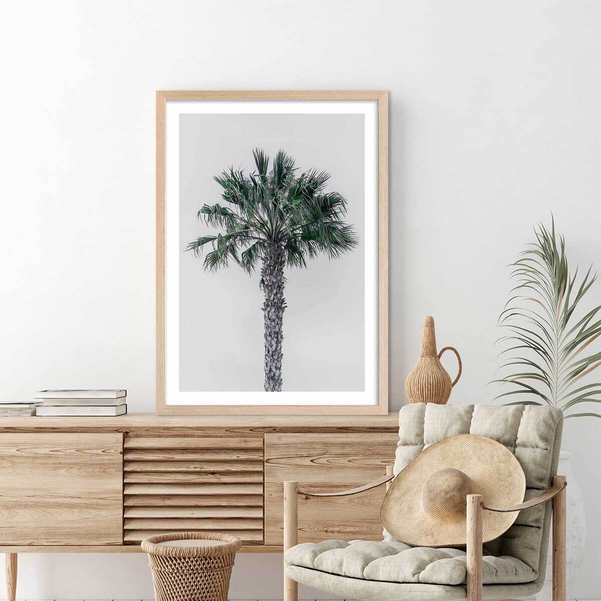 Affiche coconut palm Affiche + cadre en bois - Chêne