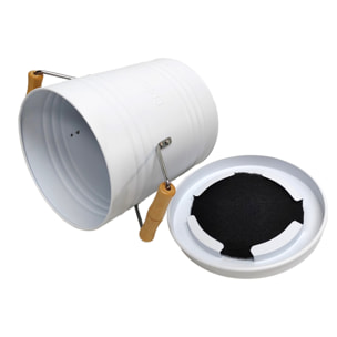 Poubelle A Compost Metal Couvercle Et Poignees