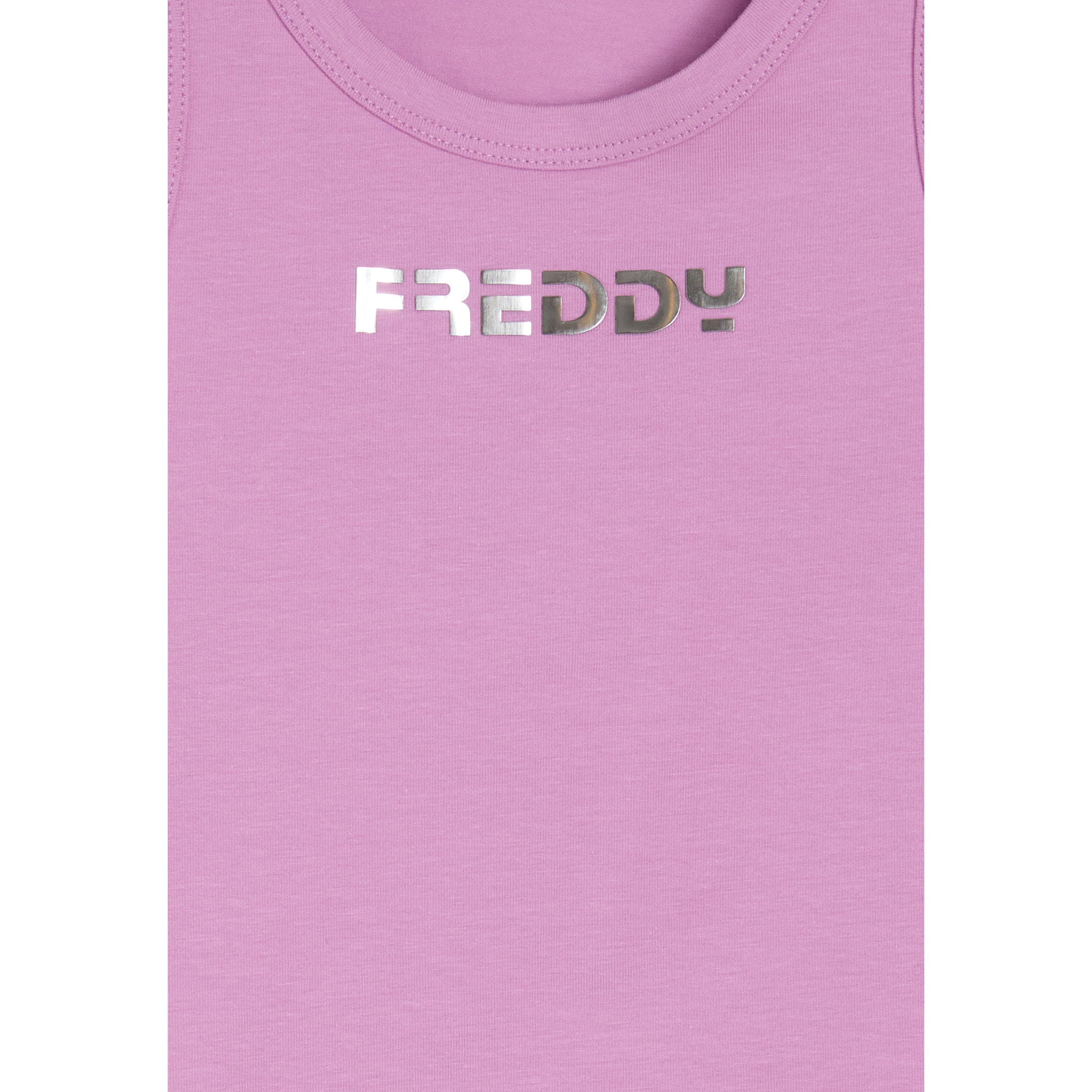 Canotta Bambina Regular Fit con Logo FREDDY Argento