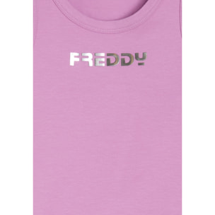 Canotta Bambina Regular Fit con Logo FREDDY Argento