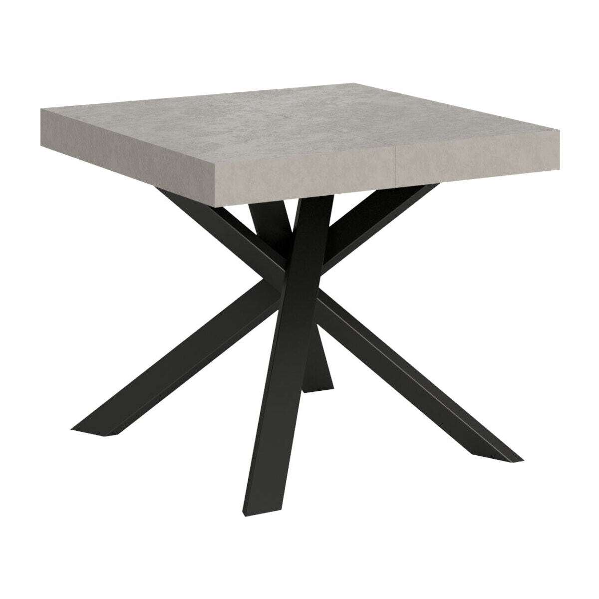 Tavolo allungabile 90x90/194 cm Clerk cashmere gambe antracite