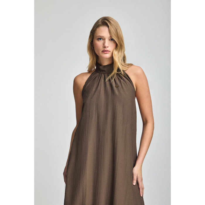 Vestito Valay color moka con particolari Polo Club