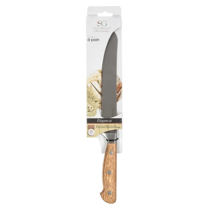 Couteau à pain acier "Elegancia" lame 20,5cm