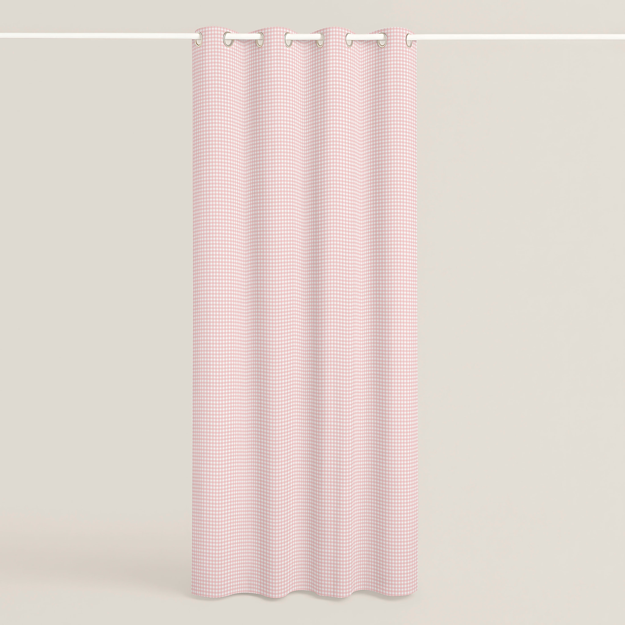 Cool Kids - Cortina Estampada - Con Ojales - 100% Algodón - Vichy Rosa