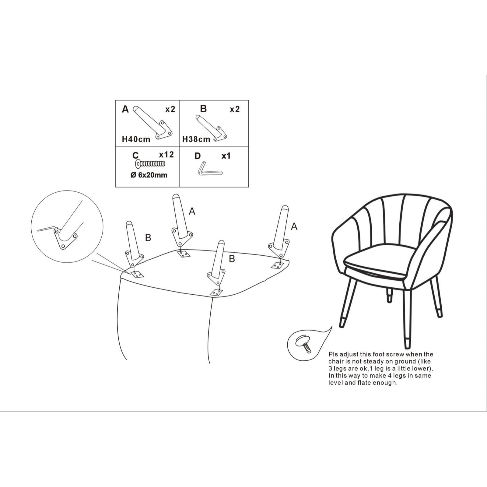 POLTRONA PARIS VERDE/GOLD CM 62X58X78