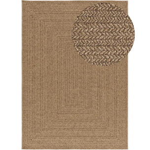 ACRA Alfombra de exterior efecto yute color natural, varias medidas disponibles.