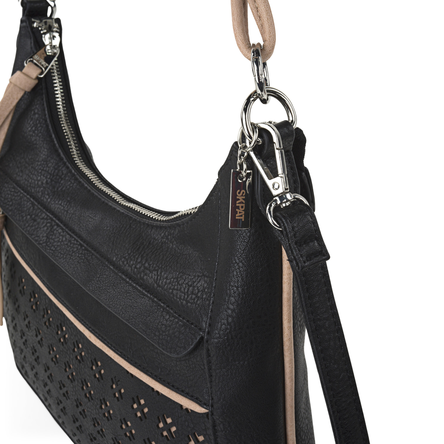 Bolso Hobo-Hombro Skpat Crosses Negro-Taupe