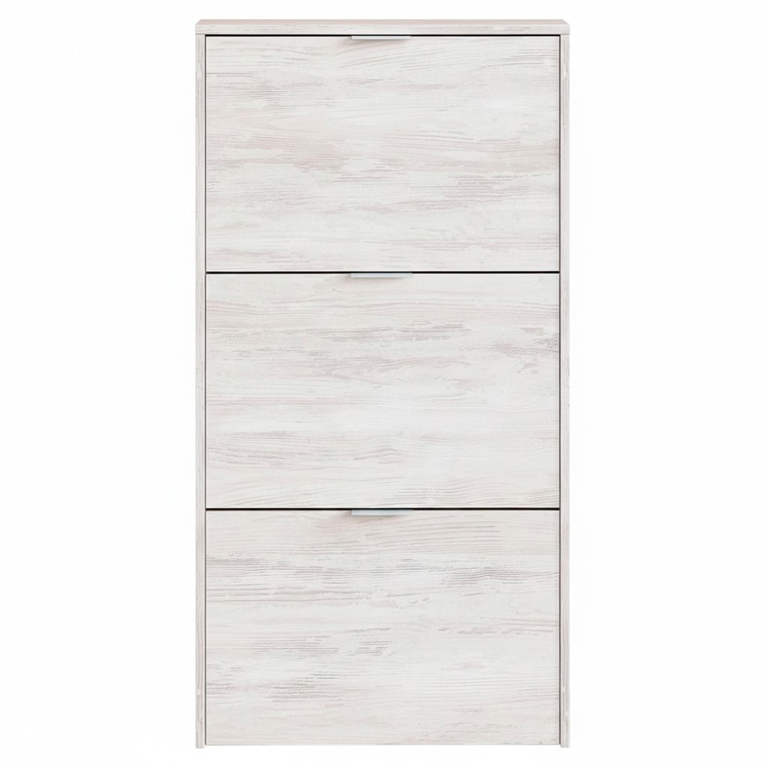 Scarpiera A Ribalta Salvaspazio 3 Ante E 6 Ripiani Mobile Portascarpe Fino A 20 Paia Di Scarpe Ingresso Corridoio 113 x 60 x 22 Cm Rovere Bianco