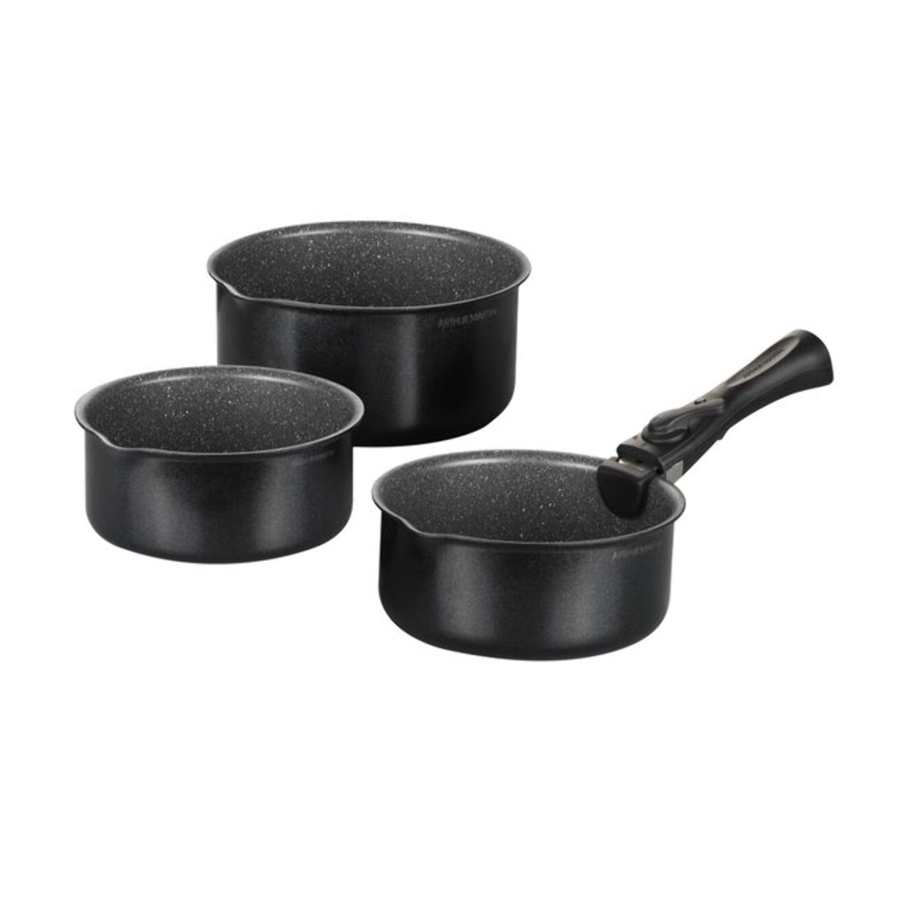 Set de 3 casseroles 16/18/20 Shiny Black