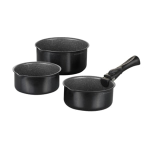 Set de 3 casseroles 16/18/20 Shiny Black