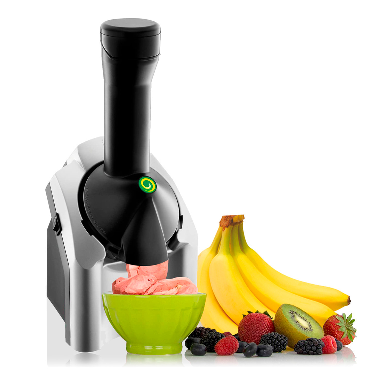 Máquina para hacer helados de frutas de 200W, permite preparar helados caseros de forma rápida y sencilla.