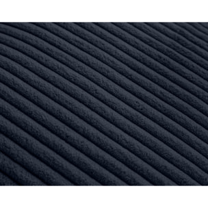 Garance - module d'assise 3 places - en velours côtelé - Bleu nuit