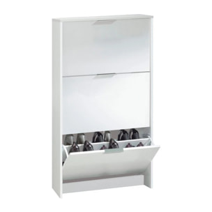 Zapatero Moderno de 3 puertas Blanco