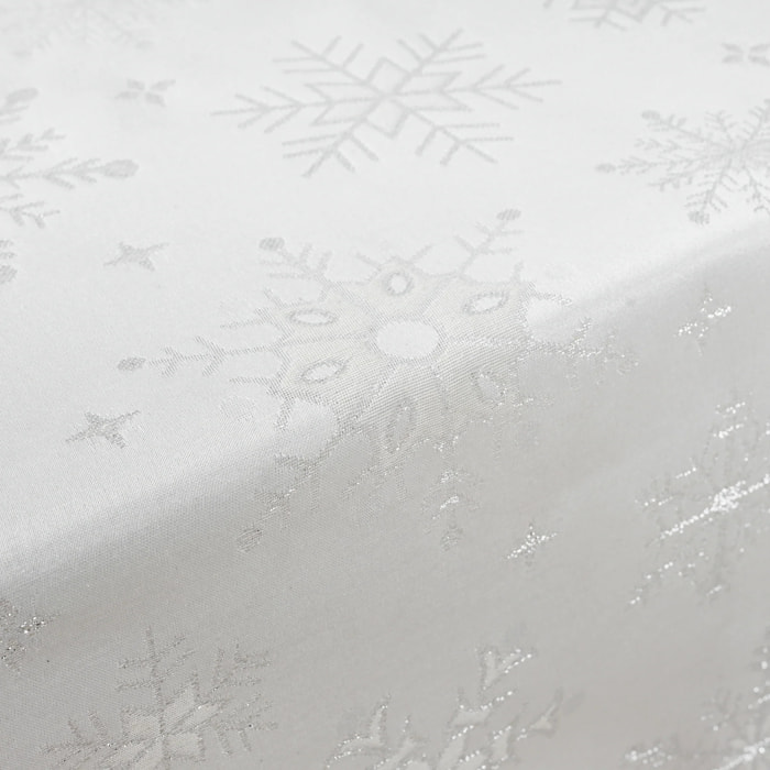 Nappe en tissu jacquard fil d'argent PSC4821