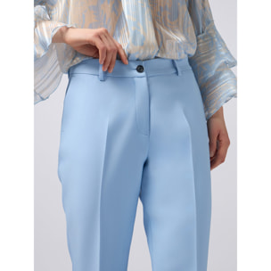 Oltre - Pantalones pitillo de tejido técnico - Light - blue