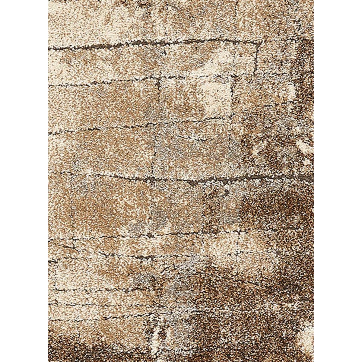 Tapis salon et chambre tissé motif faux uni RUJI