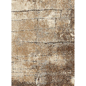 Tapis salon et chambre tissé motif faux uni RUJI